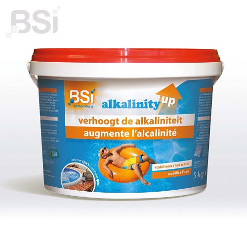 Verhoogt de alkaliteit in zwembad of bubbelbad. Gaat pH-schommelingen tegen.