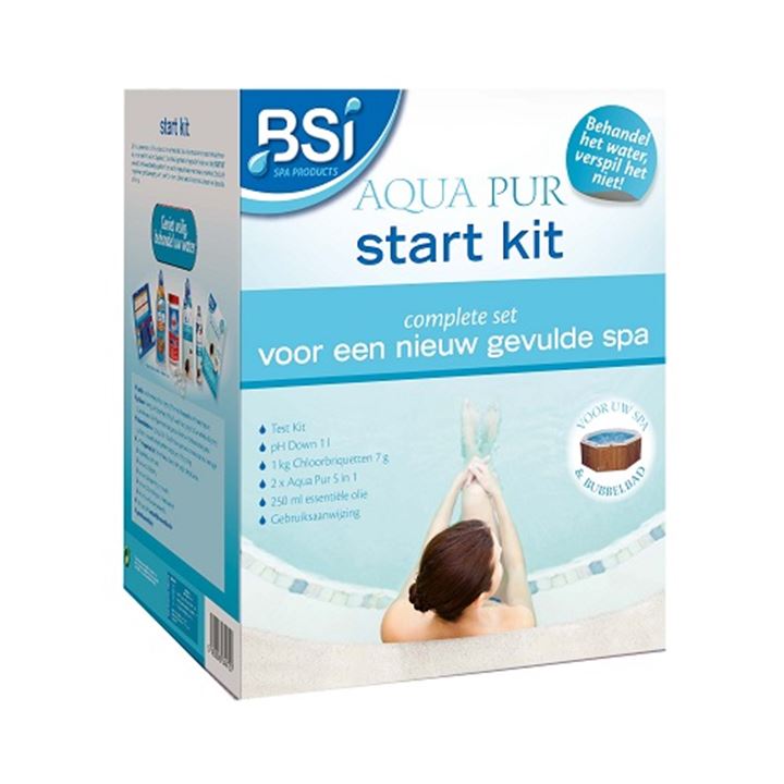 Complete set om een nieuw gevulde spa in gebruik te nemen.