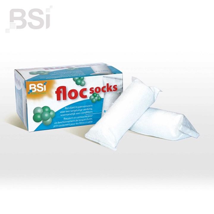 Floc Socks flocculatiekousje voor in de skimmer.