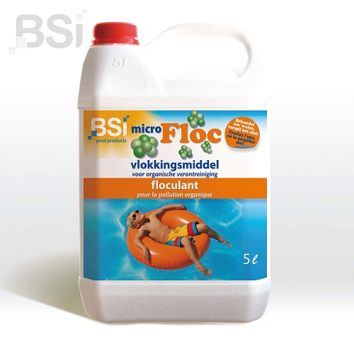 Vloeibare flocculant voor het uitvlokken van fijne, niet-filterbare organische verontreiniging.
