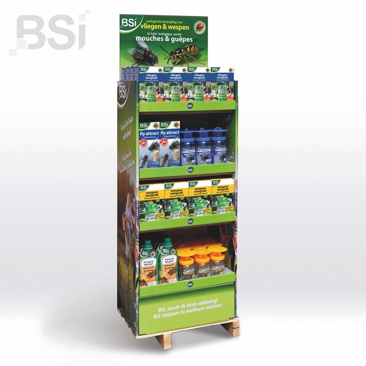 Display met Vliegen en Wespenvallen