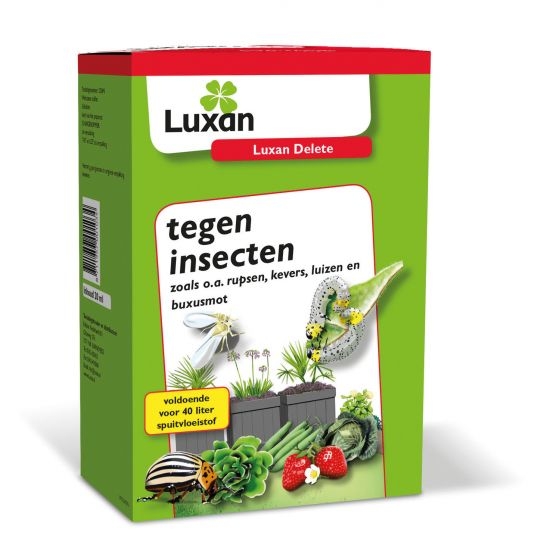 Luxan Delete is bijzonder goed werkzaam tegen een reeks van bladetende insecten zoals rupsen en kevers.