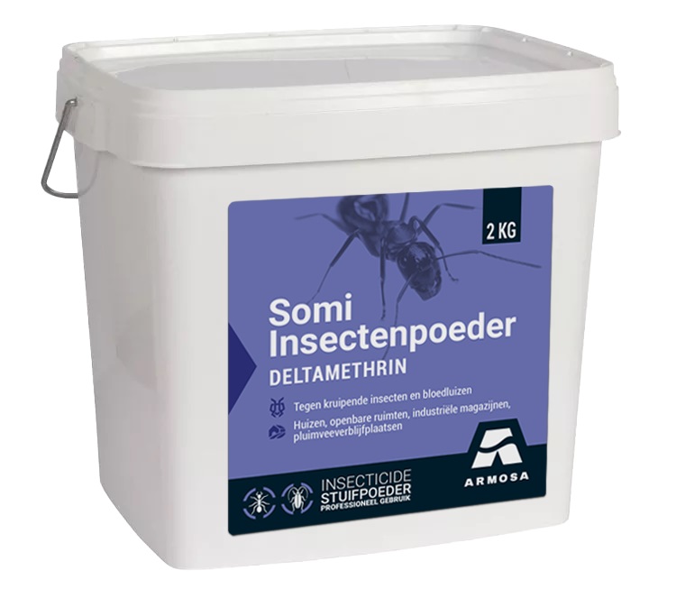 Stuifpoeder insecticide tegen kruipende insecten en bloedluizen