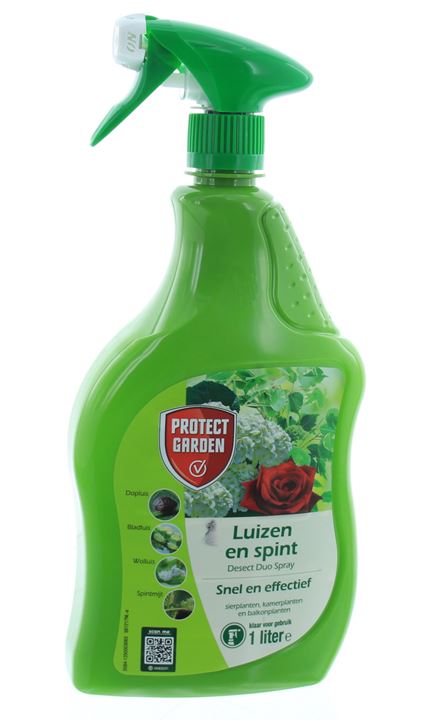 Kant en klaar product tegen luizen, rupsen, witte vlieg, trips en kevers op groenten en sierplanten.