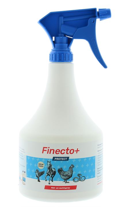 Hokspray voor kippen en een vachtspray voor paarden.