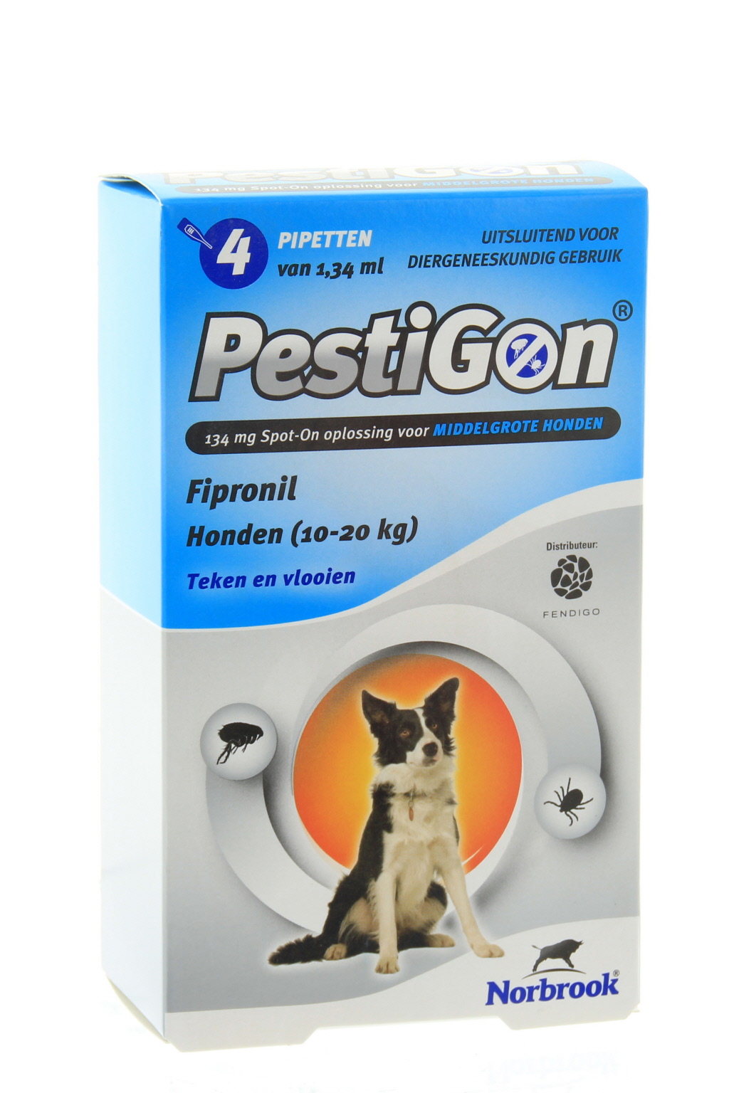 Pipetten tegen vlooien en teken bij honden. Pestigon heeft een onmiddelijke en langdurige werking. Werkt maximaal 8 weken lang tegen vlooien, 4 weken tegen teken.