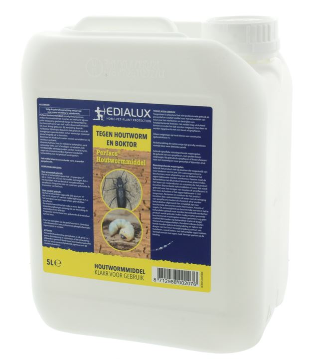 Perfacs Kant en klaar, product tegen houtaantastende insecten. Werkt tegen houtworm, spinthoutkever en boktor