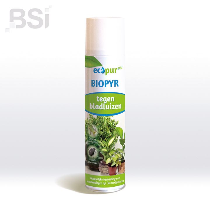Gebruiksklare spray voor bestrijding van bladluizen en bladinsecten op kamerplanten.