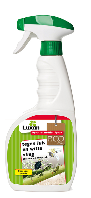 Direct toepasbare spray tegen bladluizen en witte vliegen in sier en moestuin.