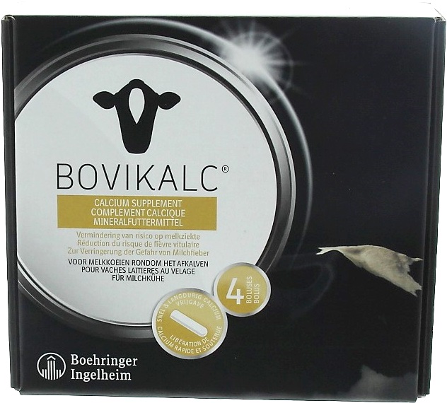 Calciumsupplement voor rundvee in bolusvorm.