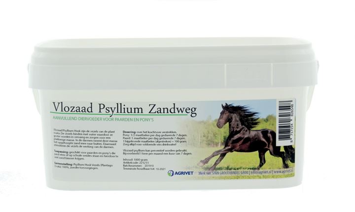 Bevordert het verwijderen van zand uit de darmen. Geschikt voor paarden en pony’s die zand eten of op schrale weides staan.