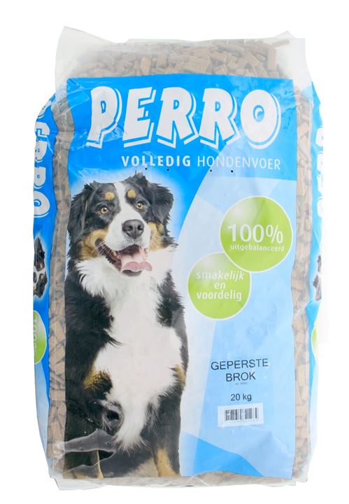 PERRO geperste brok is een volledige en gepelleteerde voeding voor volwassen honden van alle rassen.
LET OP: De verpakking van dit product is mogelijk anders dan op de foto. Er wordt in sommige gevallen gebruik gemaakt van een tijdelijke verpakking.