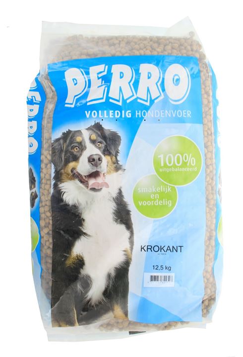 PERRO Krokant is een volledig en geëxtrudeerde voeding voor volwassen honden van alle rassen