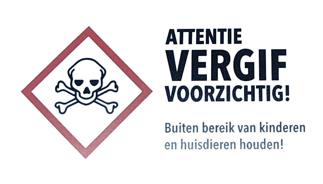 Gevarensticker voor muizen- en rattenvoerkist.