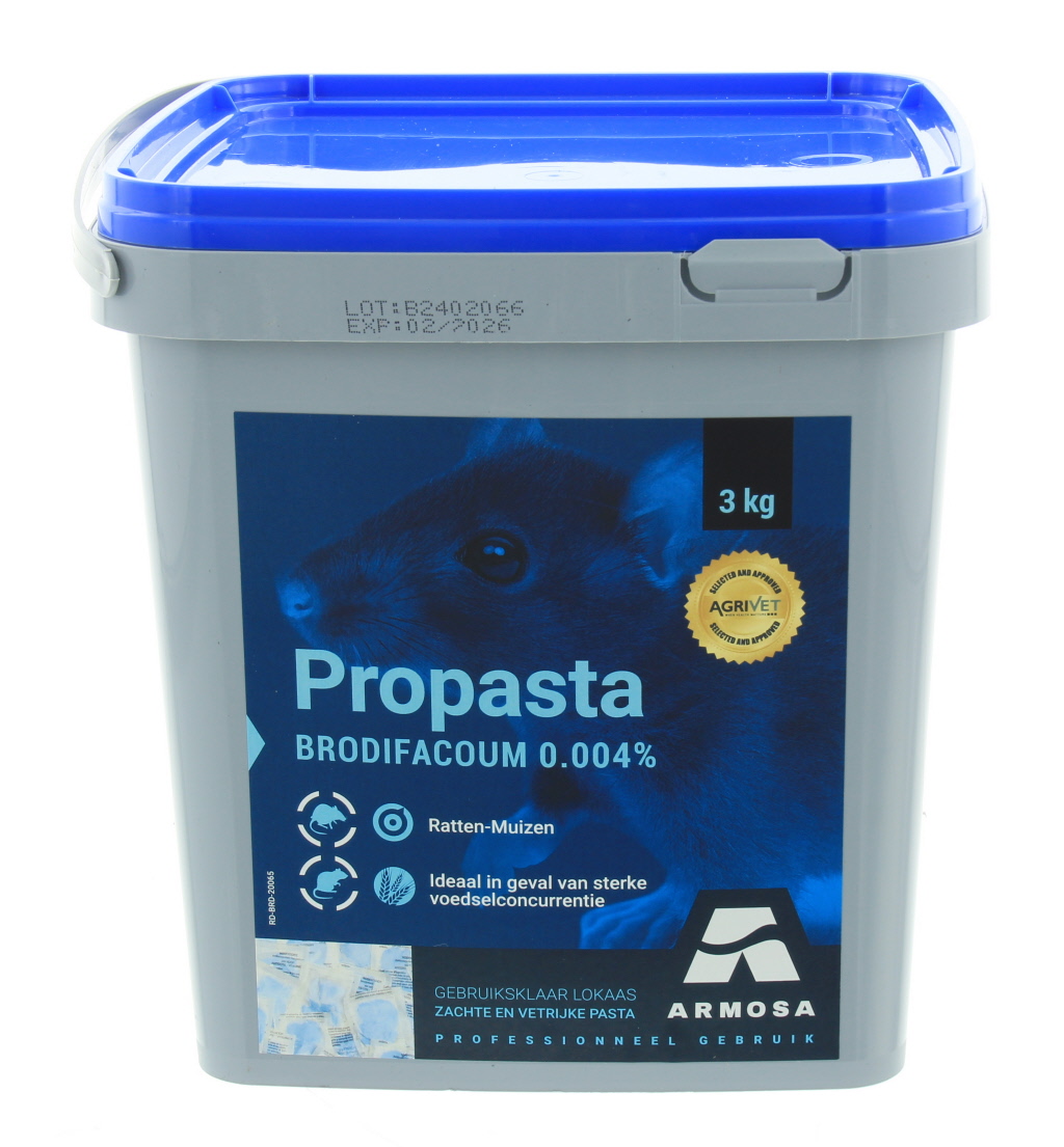 LICENTIEPLICHT. Gebruiksklare pasta in zakjes van 10 gram.
