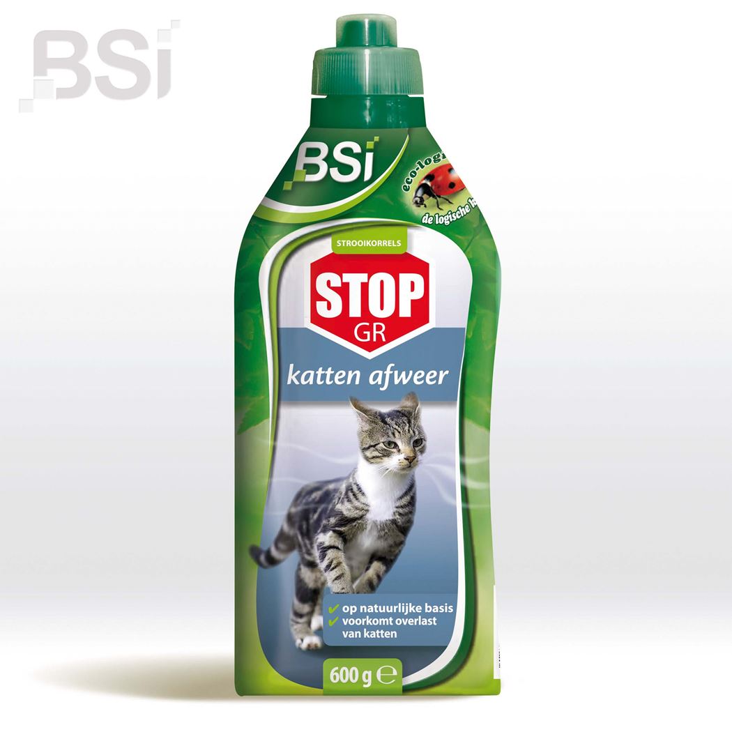 Strooikorrels voor buitenshuis tegen overlast van katten.