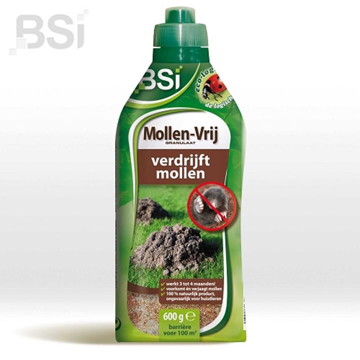 Strooigranulaat verjaagt en voorkomt mollen. Voor 100 m².