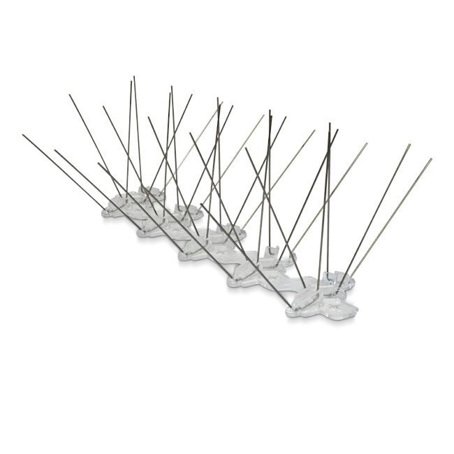 Een roestvrij stalen spies met een sterke Durolon UV gestabiliseerde polycarbonaat basis. Biedt een richelbescherming van maximaal 11 inch (275 mm).