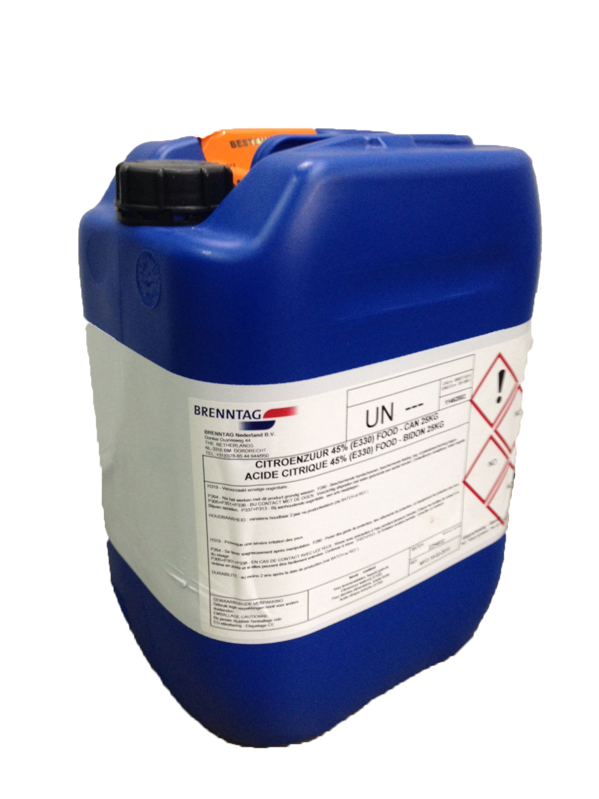 Citroenzuur VL 45% Food, 25kg statiegeld