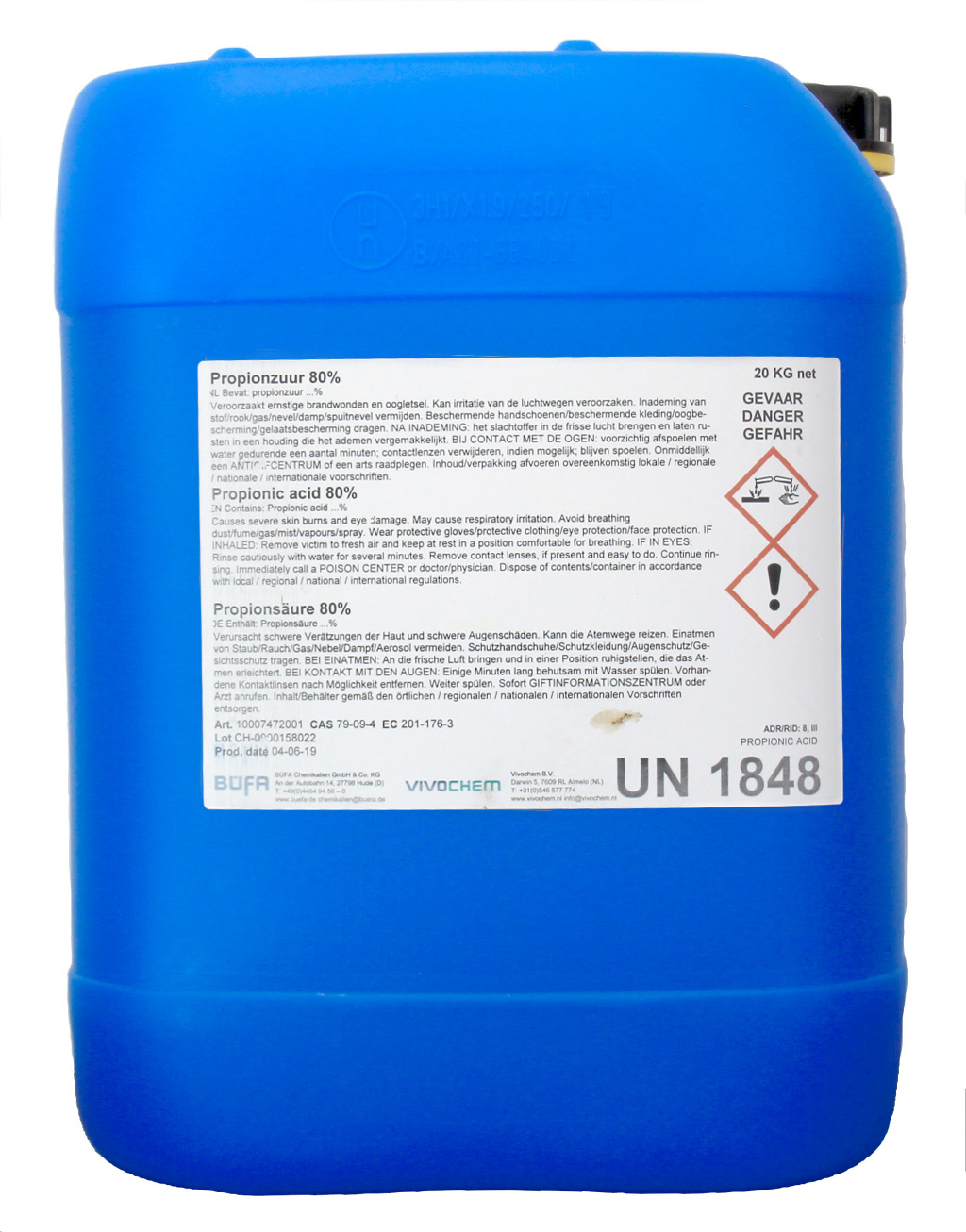 Propionzuur 80%, 20kg