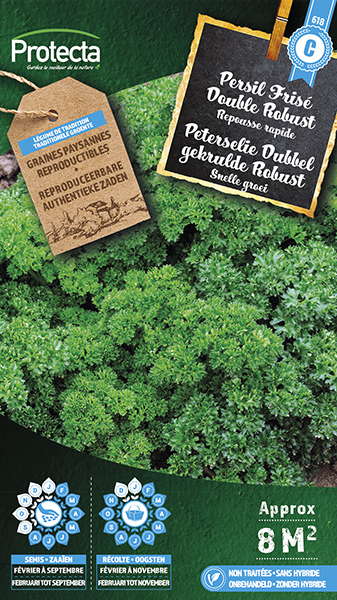 Peterselie Dubbel gekrulde Robust nr. 618