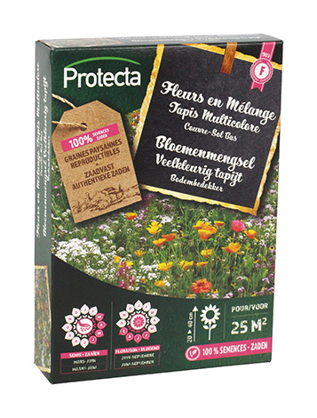 Bloemenmengsel Veelkleurig Tapijt, 25m²