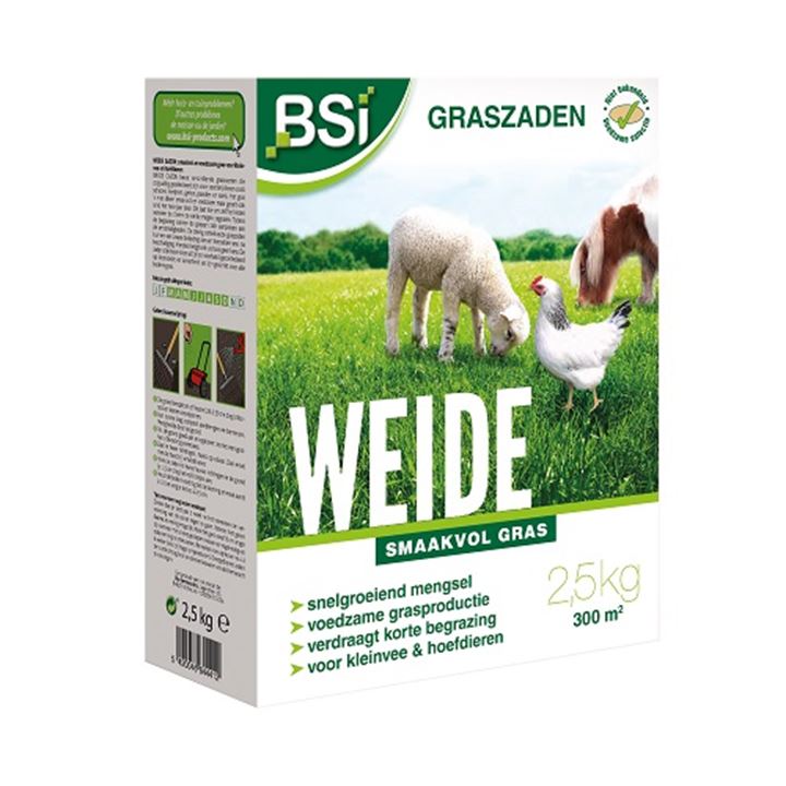 Graszaad geschikt voor kleinvee en hoefdieren. Groeit snel en verdraagt korte begrazing.