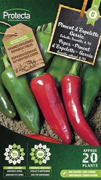 Peper "Piment d'Espelette" Gorria nr. 360