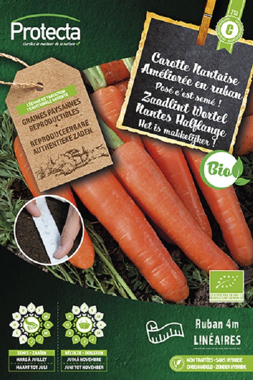 Wortel van Nantes Zaadlint BE-BIO-01 nr. 712