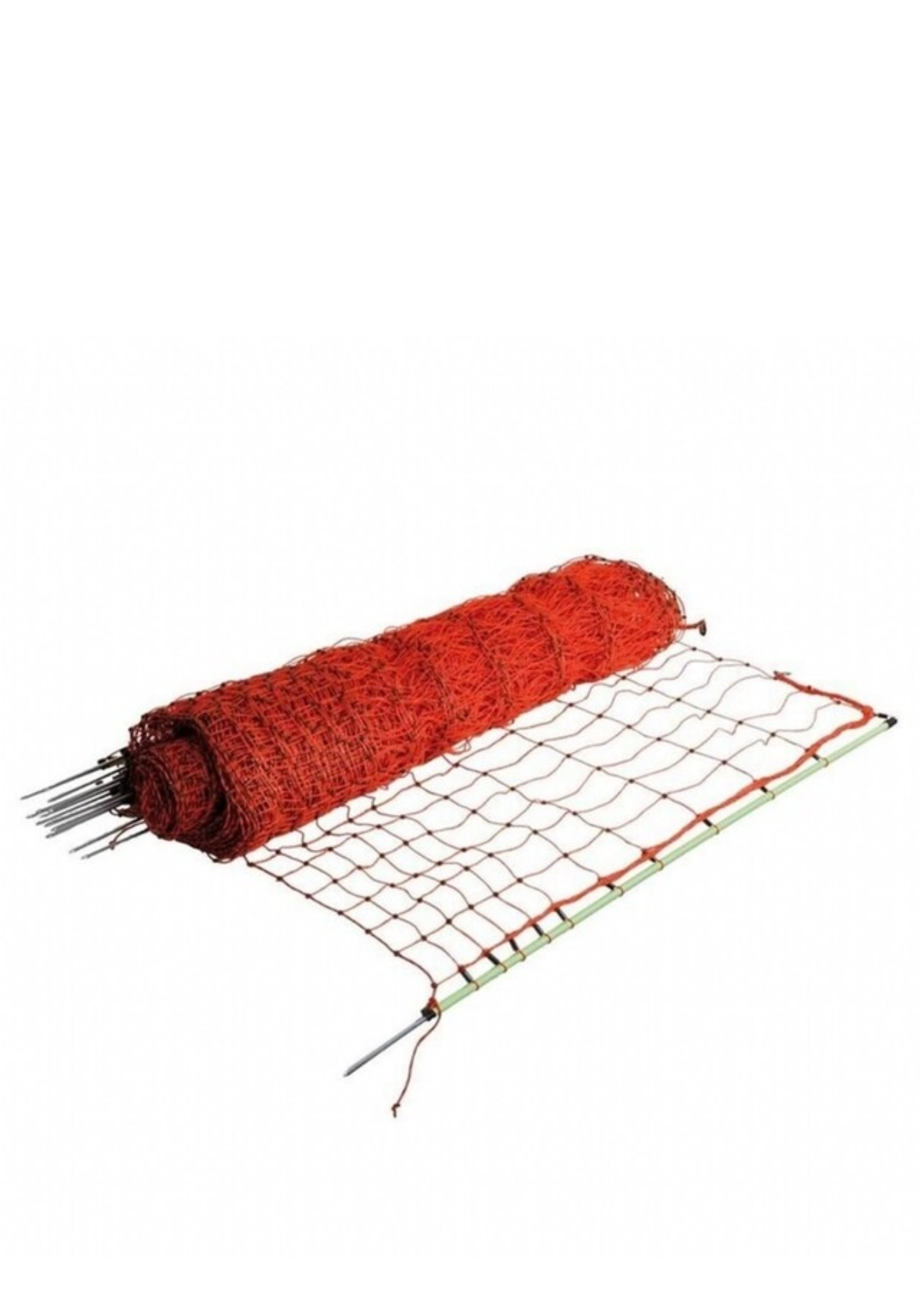 Pluimveenet 50m 112cm dubbele pen oranje